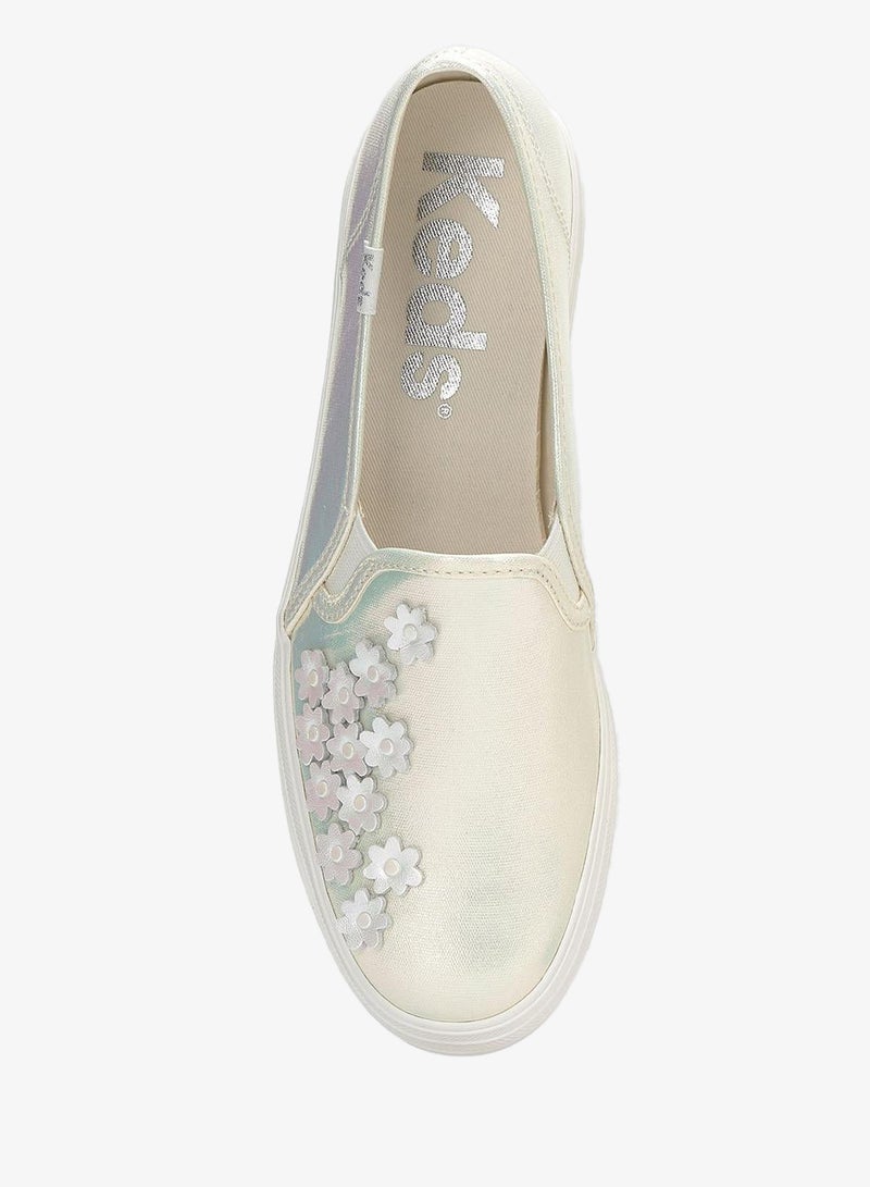Keds Women's Triple Decker Slip On Canvas Digi Femme Casual Sneaker White - Image 5